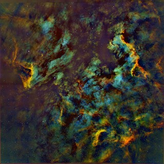 IC 5070 Pelican Nebula in SHO Narrowband Palette