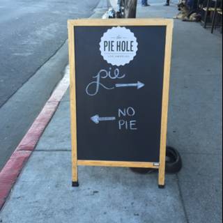 Pie Hole Chalkboard Sign