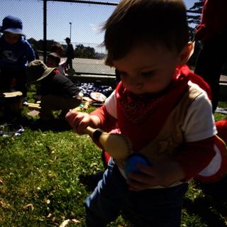 Catching Fun: Wesley's First Frisbee Game