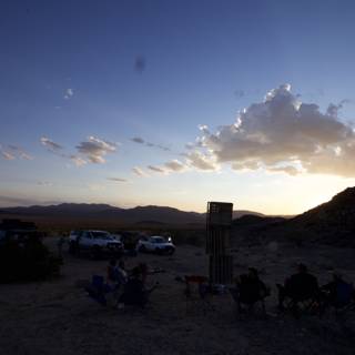 Desert Sunset Campfire Gathering