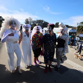 Drag Queens Gather at Outdoor Celebration Event