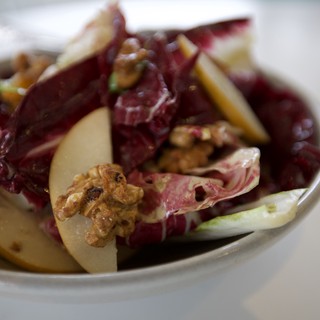 Elegant Radicchio Salad with Pears and Candied Walnuts
