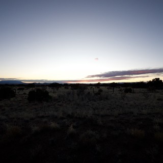 Desert Twilight Over New Mexico Landscape