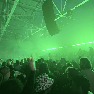 Green Laser Light Show at Electronic Music Concert