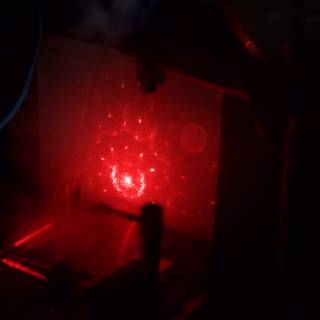Radiant Red Laser Light
