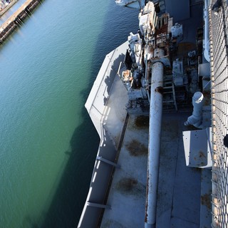 Weathered Naval Deck of Historic USS Hornet