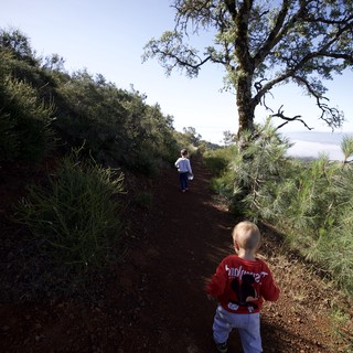 Young Explorers Hiking the Red Dirt Trail