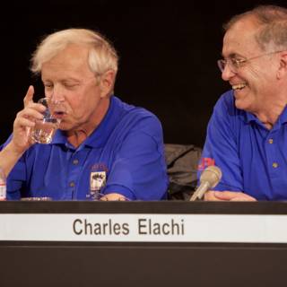 Charles Elachi and James Weir at Phoenix Landing Press Conference