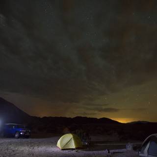 Night camping with the stars