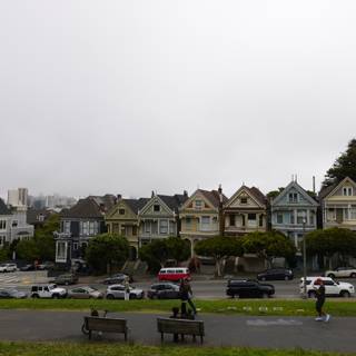 Painted Ladies - A Captivating View of a San Francisco Neighborhood