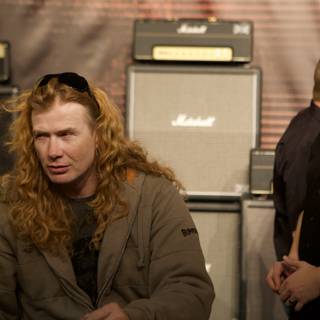 Dave Mustaine and Two Women at 2009 NAMM Event