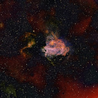 M17 Omega Nebula in SHO Narrowband Palette
