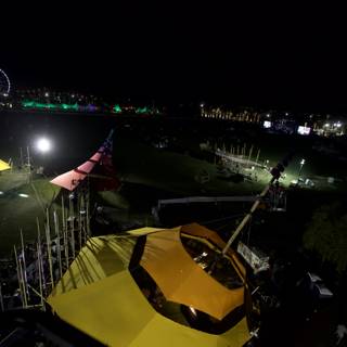 Nighttime Camping Fun with a Ferris Wheel