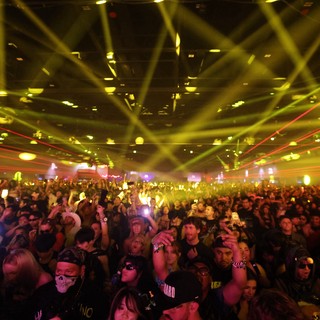Laser Light Storm Over Massive EDM Festival Crowd