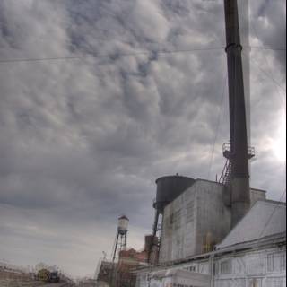 Towering Factory Chimney
