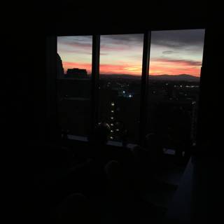 View of the Majestic Sunset from Inside The Broad