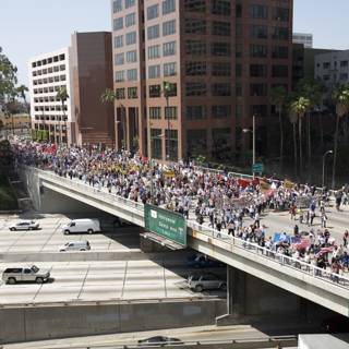 Mayday March on the City Overpass