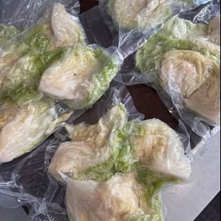 Fresh Lettuce Bundle in Wrapped in Plastic