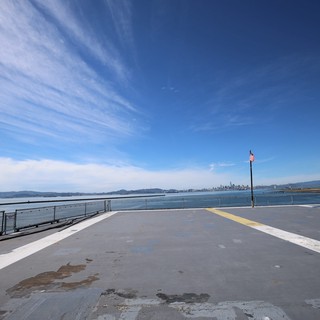 USS Hornet Flight Deck Overlooking San Francisco Bay