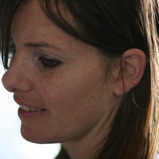 Candid Profile Portrait of a Freckled Young Woman