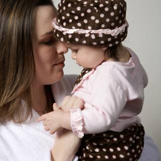 Mother and Child in Polka Dots