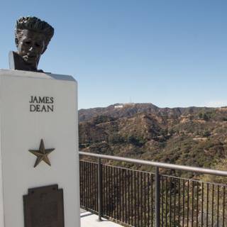 James Dean Statue atop a Hill