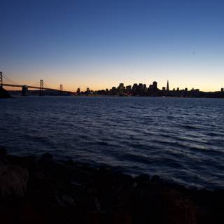 Dusk Over San Francisco Bay Bridge