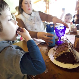 Child's Birthday Celebration with Chocolate Cake