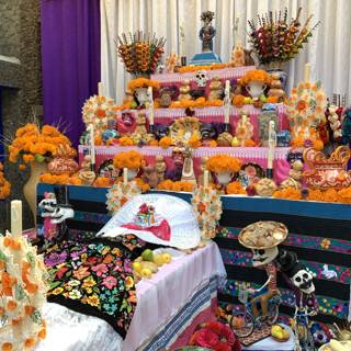 Colorful Floral Display at the Church Altar