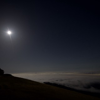 Moonlit Sea of Clouds Above Mount Diablo