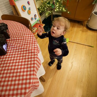 Toddler's Curious Christmas Morning Discovery