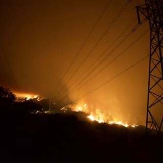 Flames Threaten Power Infrastructure