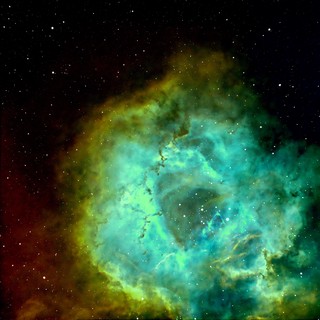 Rosette Nebula: Cosmic Flower in Hydrogen and Oxygen