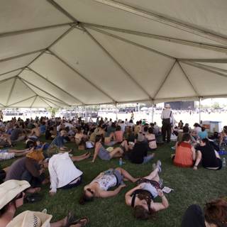 Coachella Crowd Under the Tent