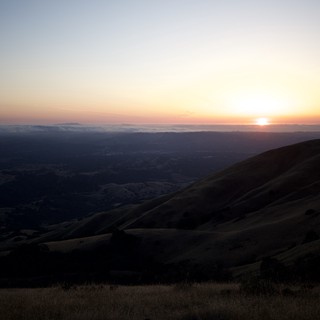 Golden Sunset Over the Bay Area from Mount Diablo