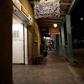 Colorful Circus Sign on Historic Santa Fe Covered Walkway