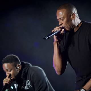 Dr. Dre and Kendrick Lamar Take the Stage with Two Microphones