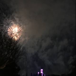 Blazing Fireworks over Disneyland Castle