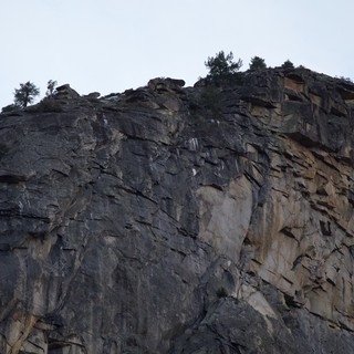 Dramatic Layered Rock Face at Yosemite