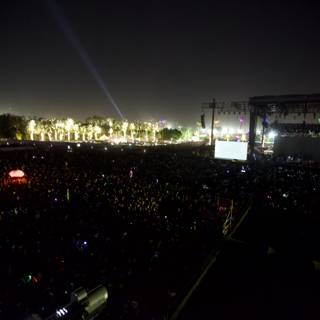 Night Sky Illuminates Explosive Crowd at Coachella