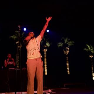 Solo Performance Under the Palm Trees