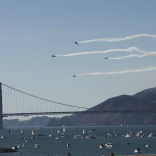 Spectacular Air Show over San Francisco Bridge