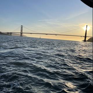 Golden Sunrise at San Francisco's Iconic Bridge