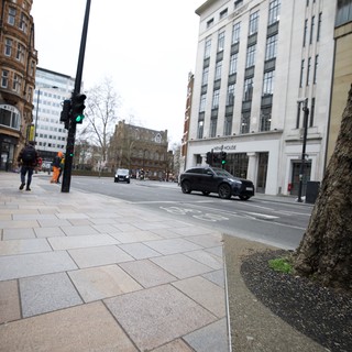 Overcast Street Corner in Central London