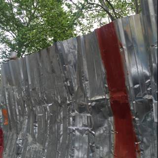 Bold Aluminum Wall in Nature