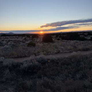 Desert Sunset Over Sagebrush High Desert Landscape