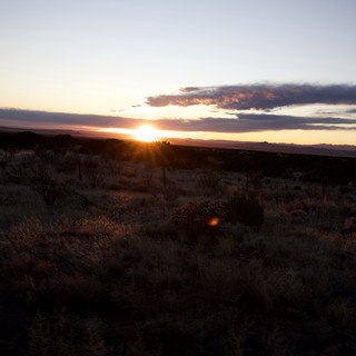 Desert Sunrise Over New Mexico Landscape