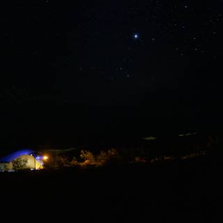 A Starry Night at the Camping Hut
