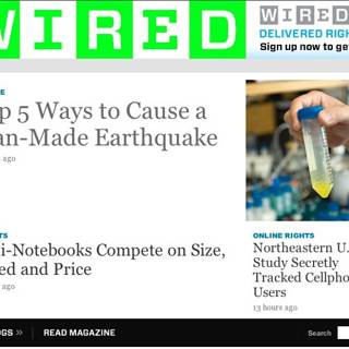 Wired Magazine's Cutting-Edge Website Design