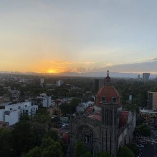 Sunset Scenery of Mexico City
